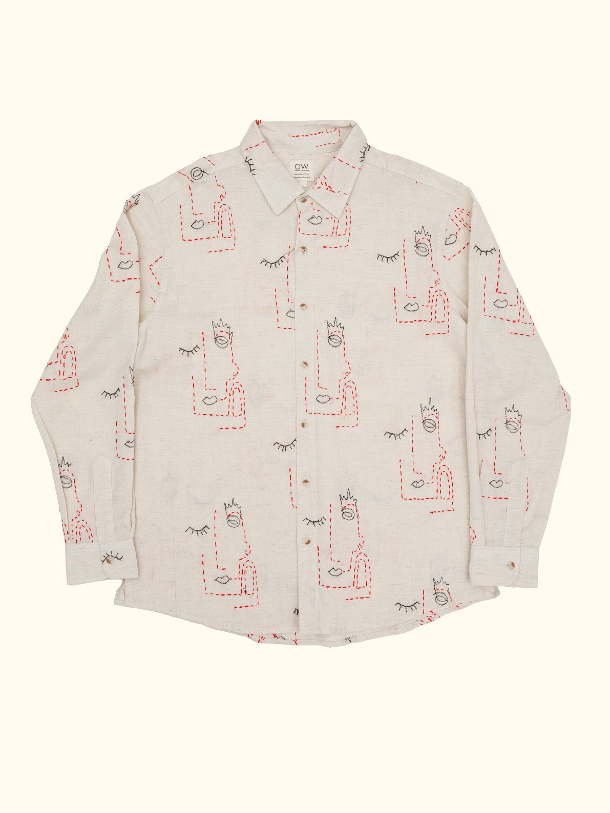 Otherwise - crimson embroidered long sleeve shirt XXXL / White Otherwise - crimson embroidered long sleeve shirt XXXL / White